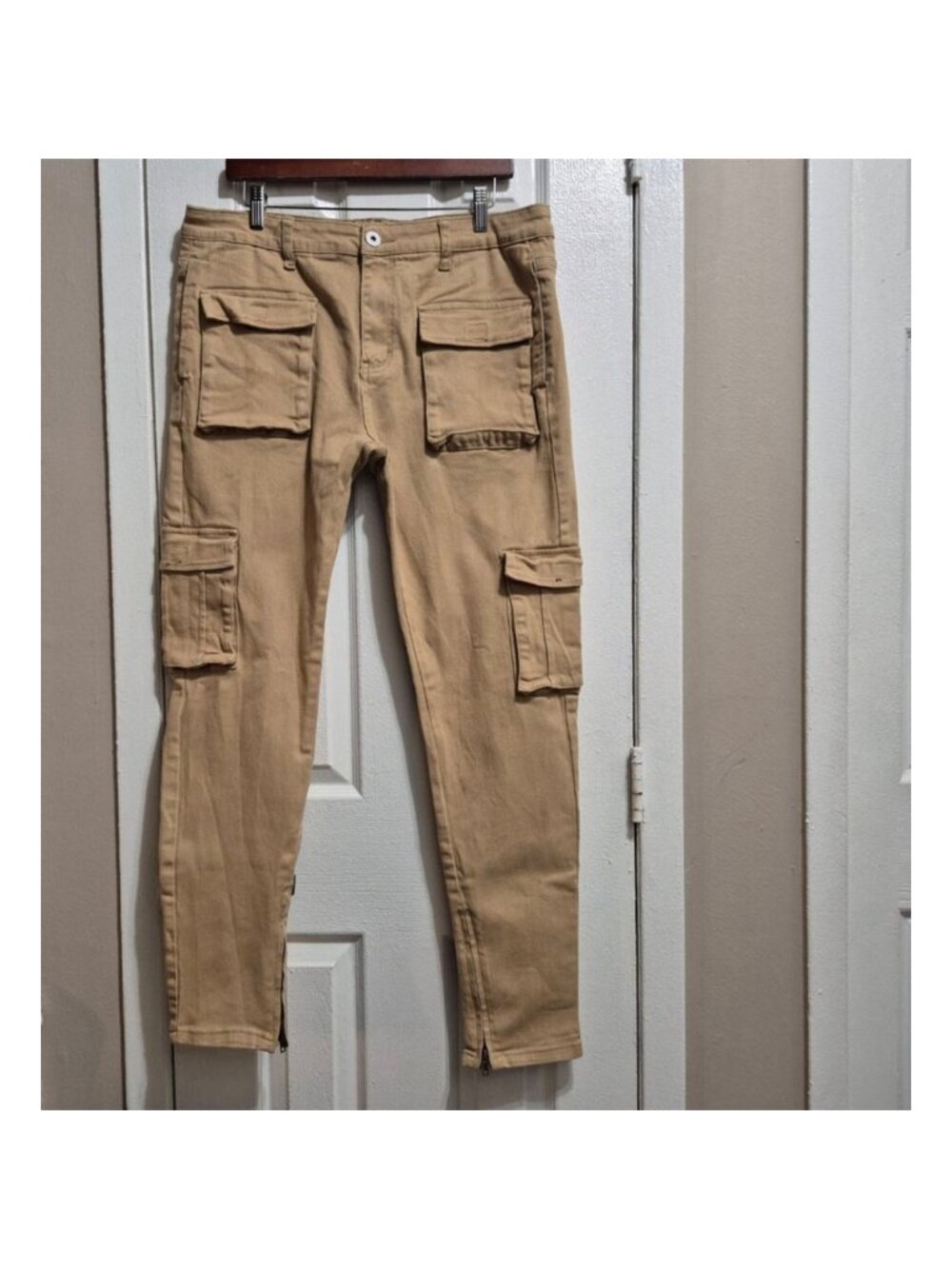Men's NOVAMEN Tan Cargo Pants Waist 34